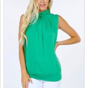 Mock neck blouse